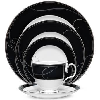 Nora Black White Luxury Dinnerware Set